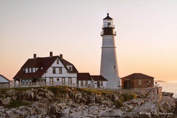 Portland, Maine, Portland Head, lighthouse, sunrise, travel photography, landscape, cliff